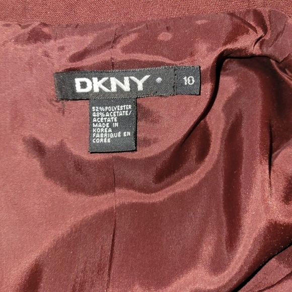 Dkny Jacket Wool Dark Red 10 - Picture 2 of 2